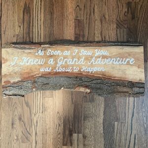 Homemade Live edge Winnie the Pooh Sign